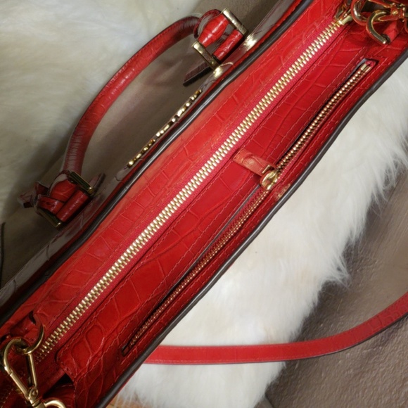 MICHAEL KORS canvas Red  Alligator skin style leat - Picture 2 of 8